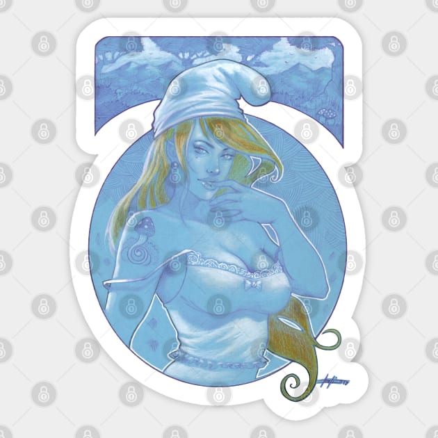 Smurfette Sticker by lucastrati